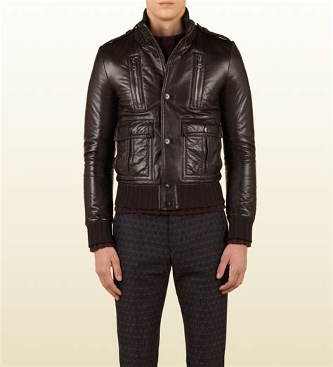 gucci men's sports jacket|gucci leather jackets for men.